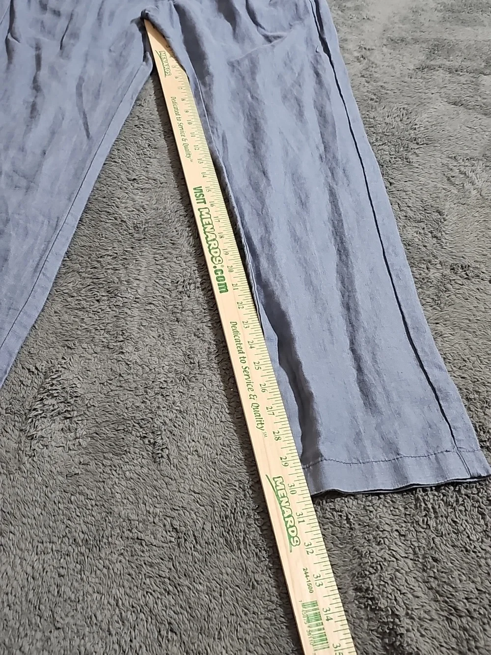 United Colors of Benetton Straight Leg 100% Linen Pants Pockets Belt Loops US 10 - Picture 10 of 13